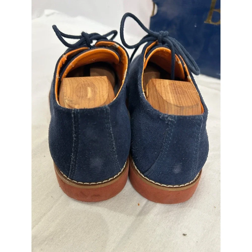 BUKS By Walk-Over Declan Derby Mens Size 9.5 Navy Blue Suede Lace‎ Up B00336